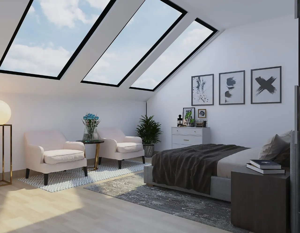bedroom 3D Interior Rendering by 3D services India