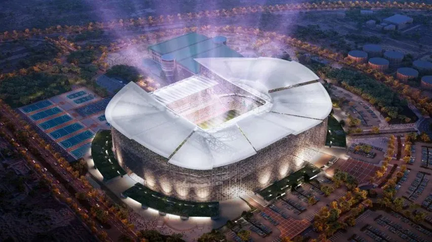 Picture showing King Khalid University Stadium, Abha for Fifa Saudi Arabia