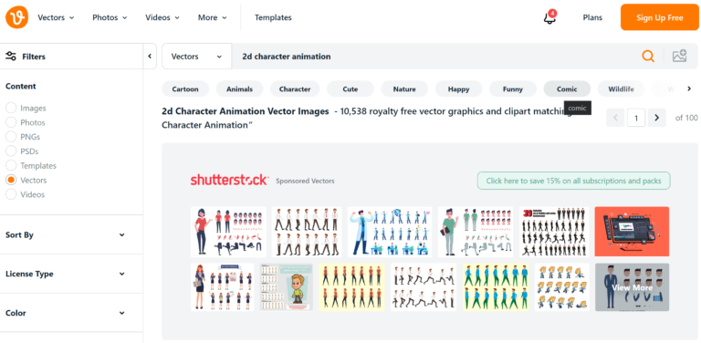 2d characters for animation free download