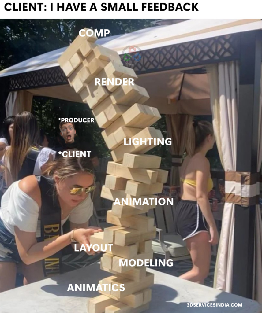 
3D and VFX Industry Memes - Pipeline and Feedback