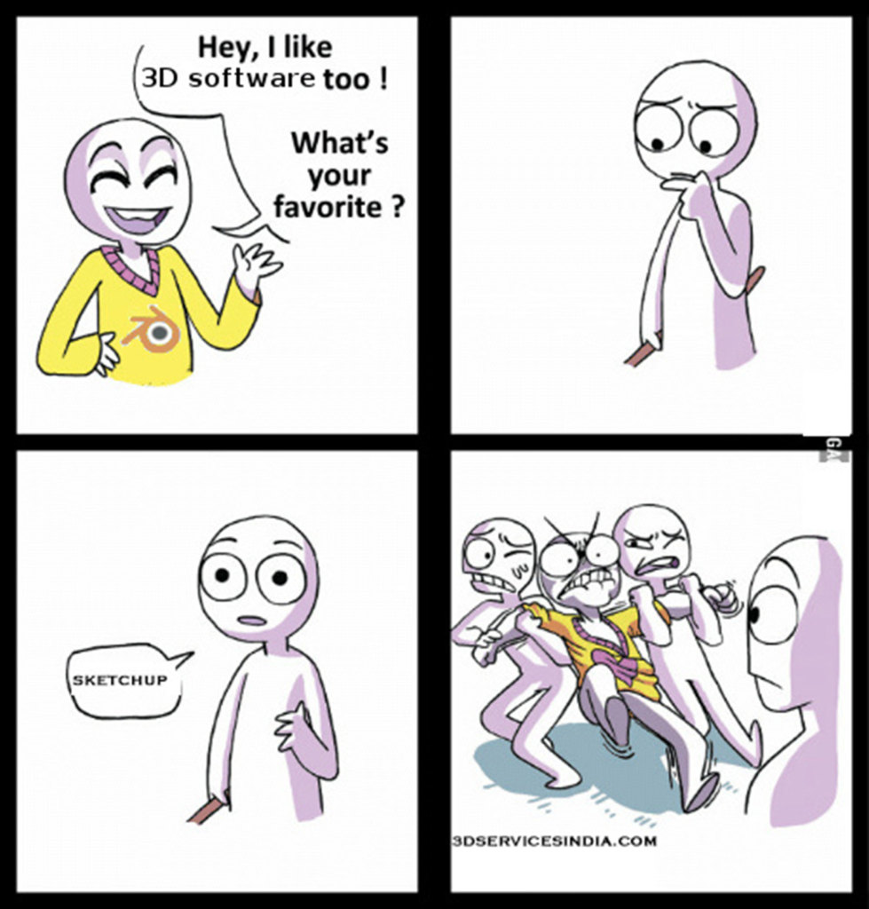 3D and VFX Industry Memes - Sketchup