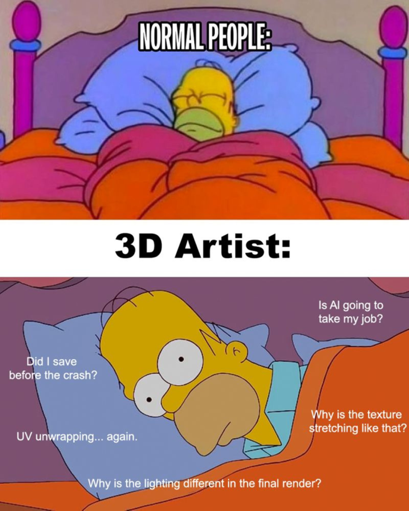 3D and VFX Industry Scared Thoughts Memes 